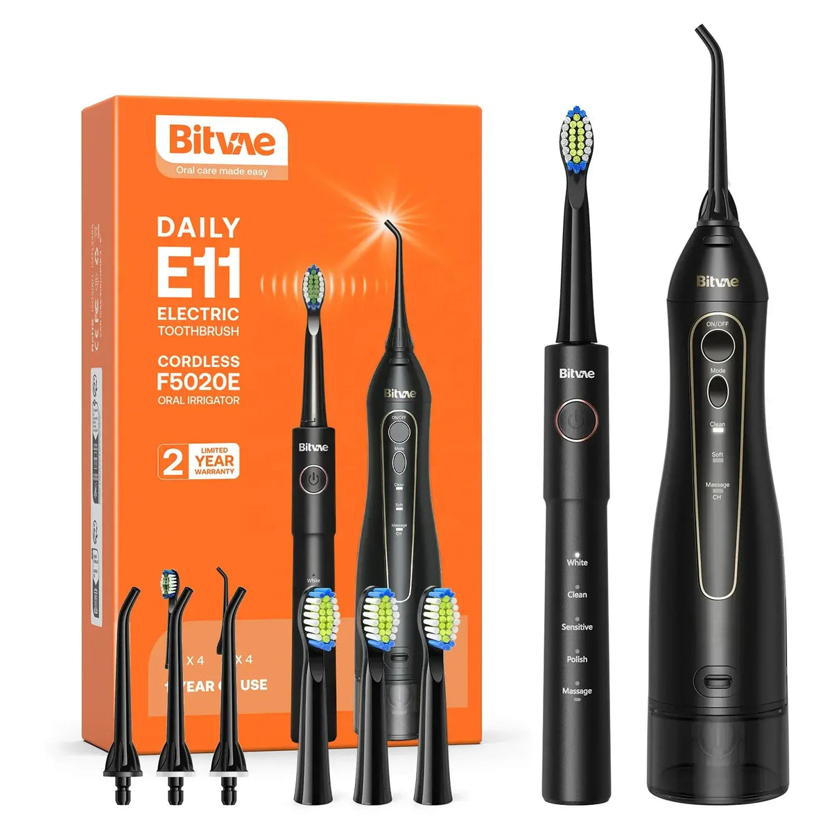 Bitvae E11 toothbrush and F5020E water flosser bundle – Neshtary Kuwait