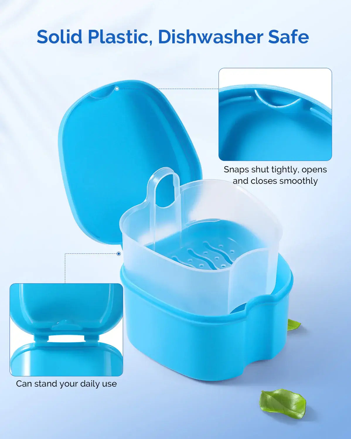 Retainer Bath Case with Cleaning Brush