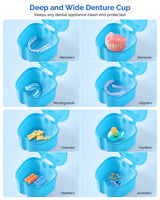 Retainer Bath Case with Cleaning Brush