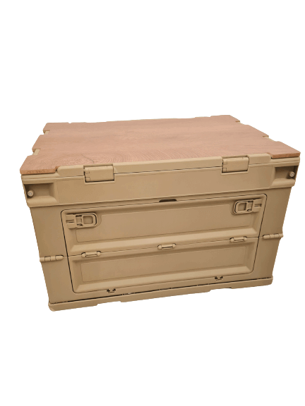Foldable Box with Wooden Top Table Board 50L Capacity