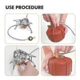 Mini Windproof Camping Gas Stove (3 Core)