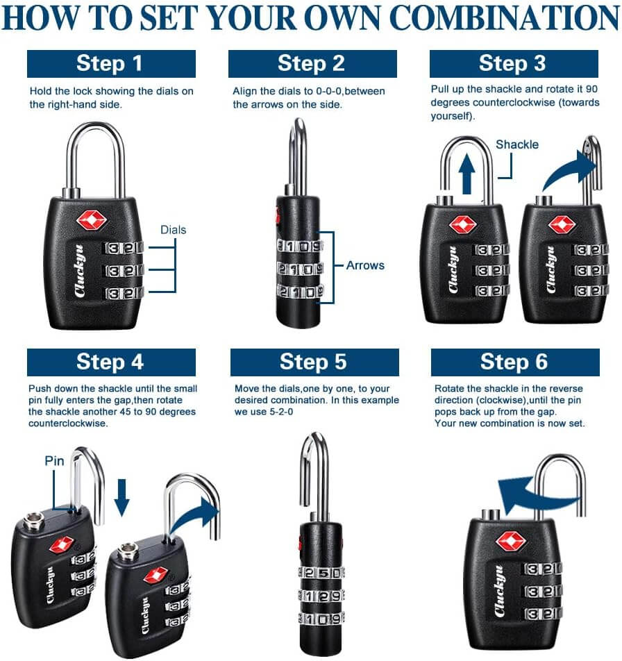 TSA Approved Luggage Lock (Black)