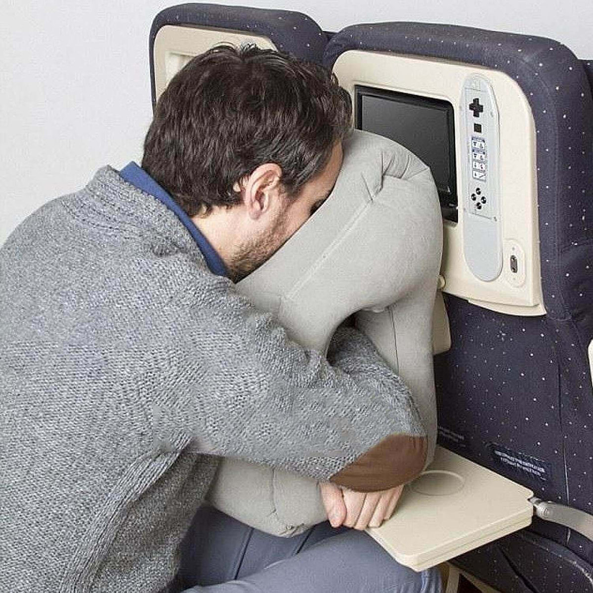 وسادة دعم رأس قابلة للنفخ للطائرة