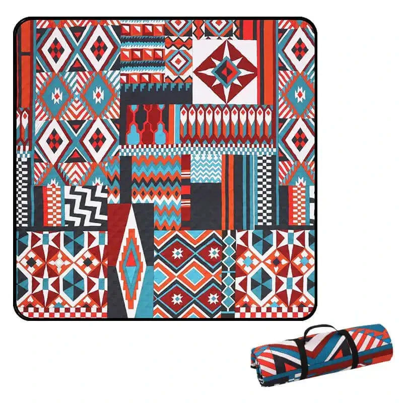 Waterproof Camping Padded Mat 2m x 2m (Pattern 1)