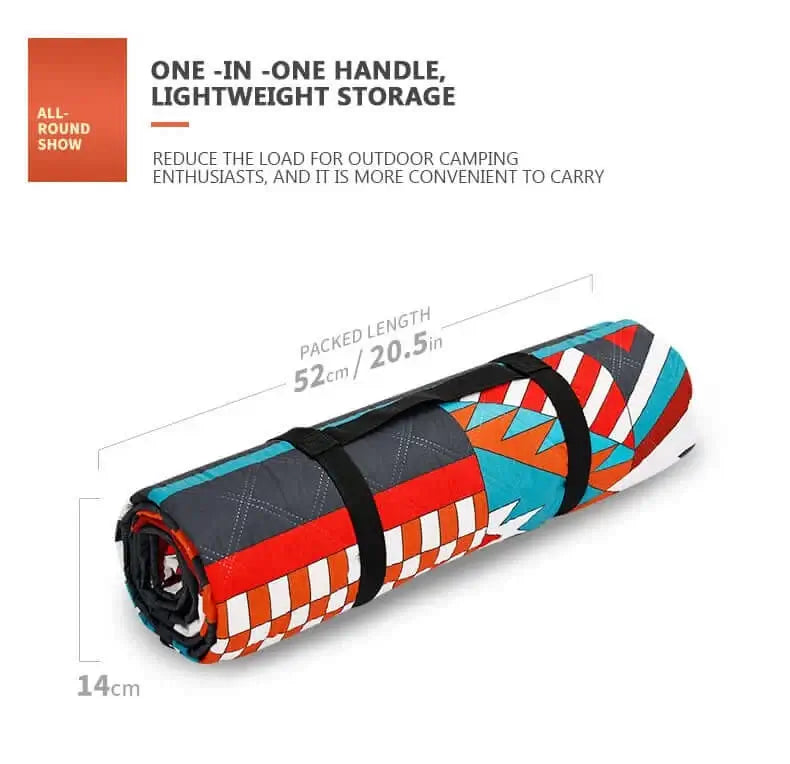 Waterproof Camping Padded Mat 2m x 2m (Pattern 1)