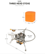Mini Windproof Camping Gas Stove (3 Core)