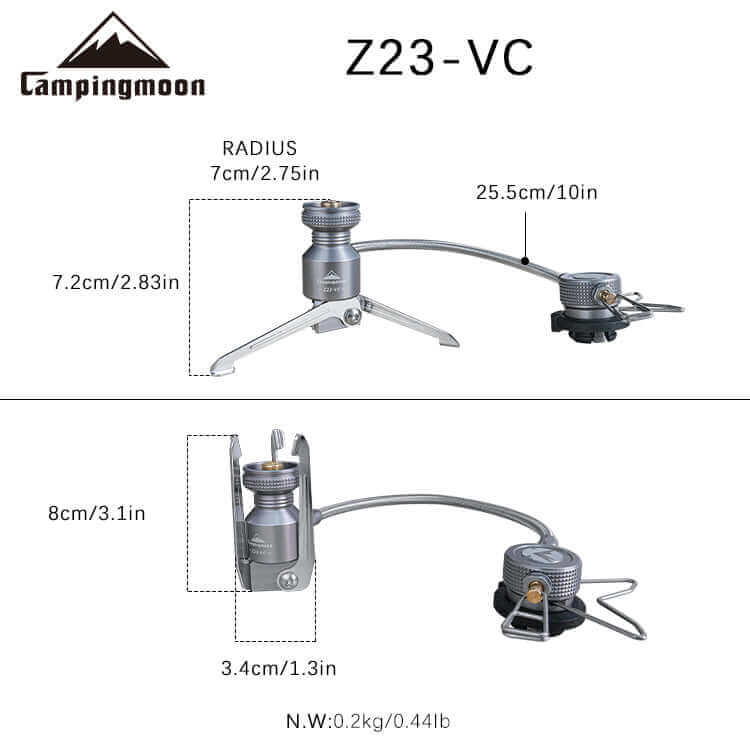 محول الغاز كامبينج مون مع حامل ثلاثي Z23-VC