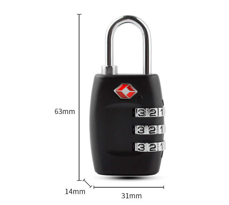 TSA Approved Luggage Lock (Black)