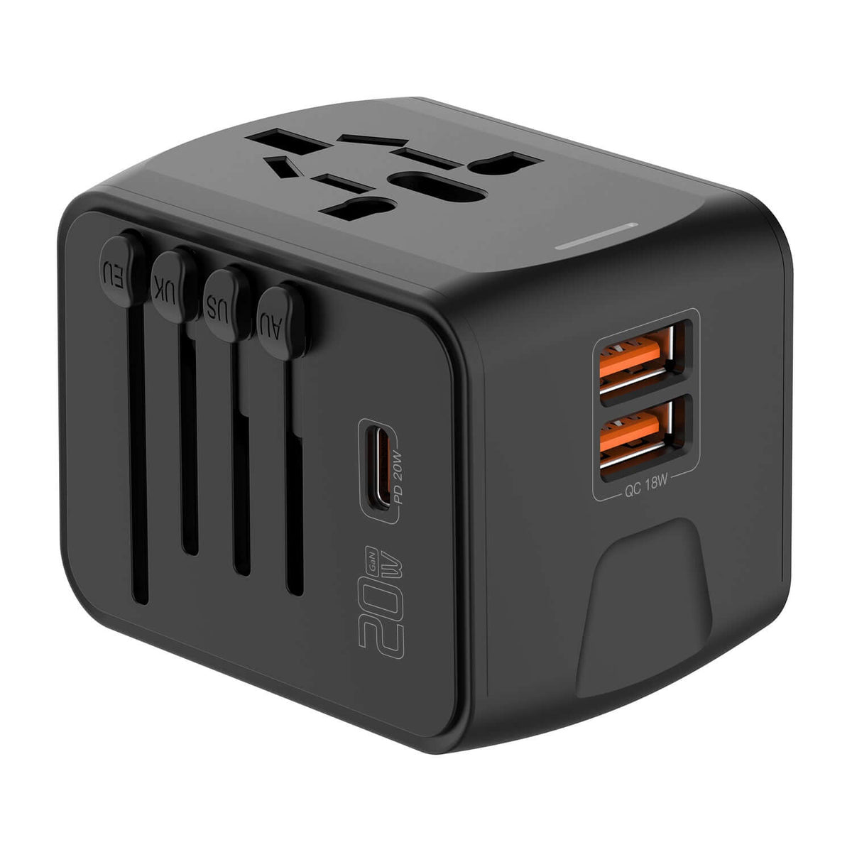 محول سفر مع شاحن سريع GaN 20W PD