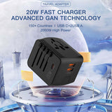 محول سفر مع شاحن سريع GaN 20W PD