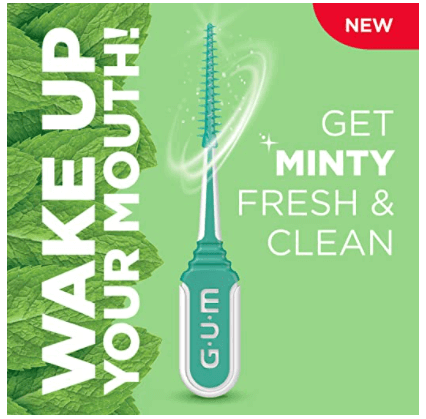 GUM-6705R Soft-Picks Comfort Flex Mint Dental Picks, New Invigorating Mint Flavor, 80 Pieces - Neshtary