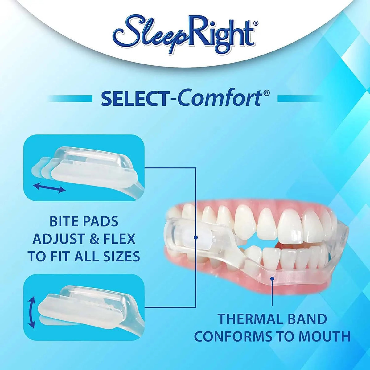 واقي الأسنان أثناء النوم - واقي الفم لمنع صرير او طحن الأسنان - SleepRight® Select No-Boil