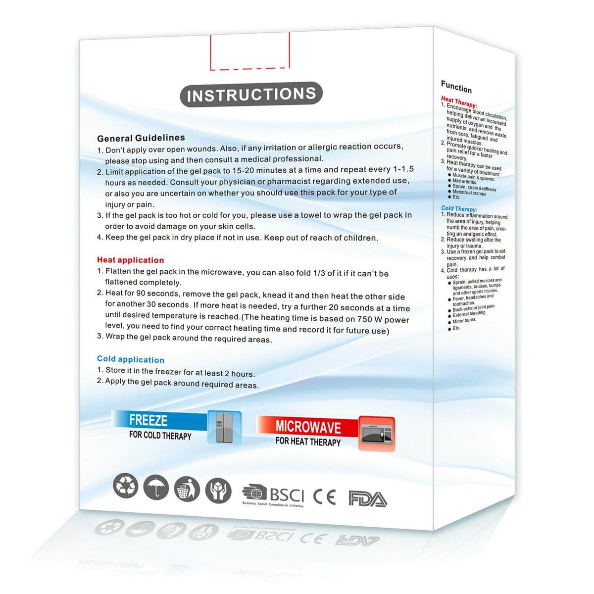 Hot and Cold Gel Packs with Belt for Waist, Back, and Shoulder Pain Relief - Neshtary
