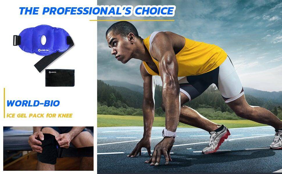 Hot and Cold Gel Packs with Belt for Knee Pain Relief - Neshtary
