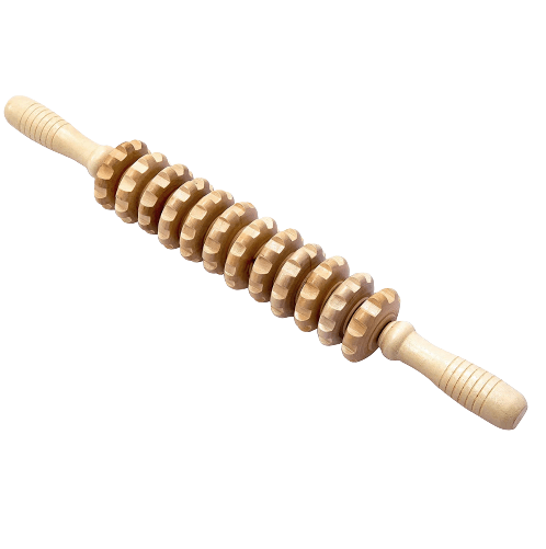 عصا التدليك الخشبيه 12 عجلة